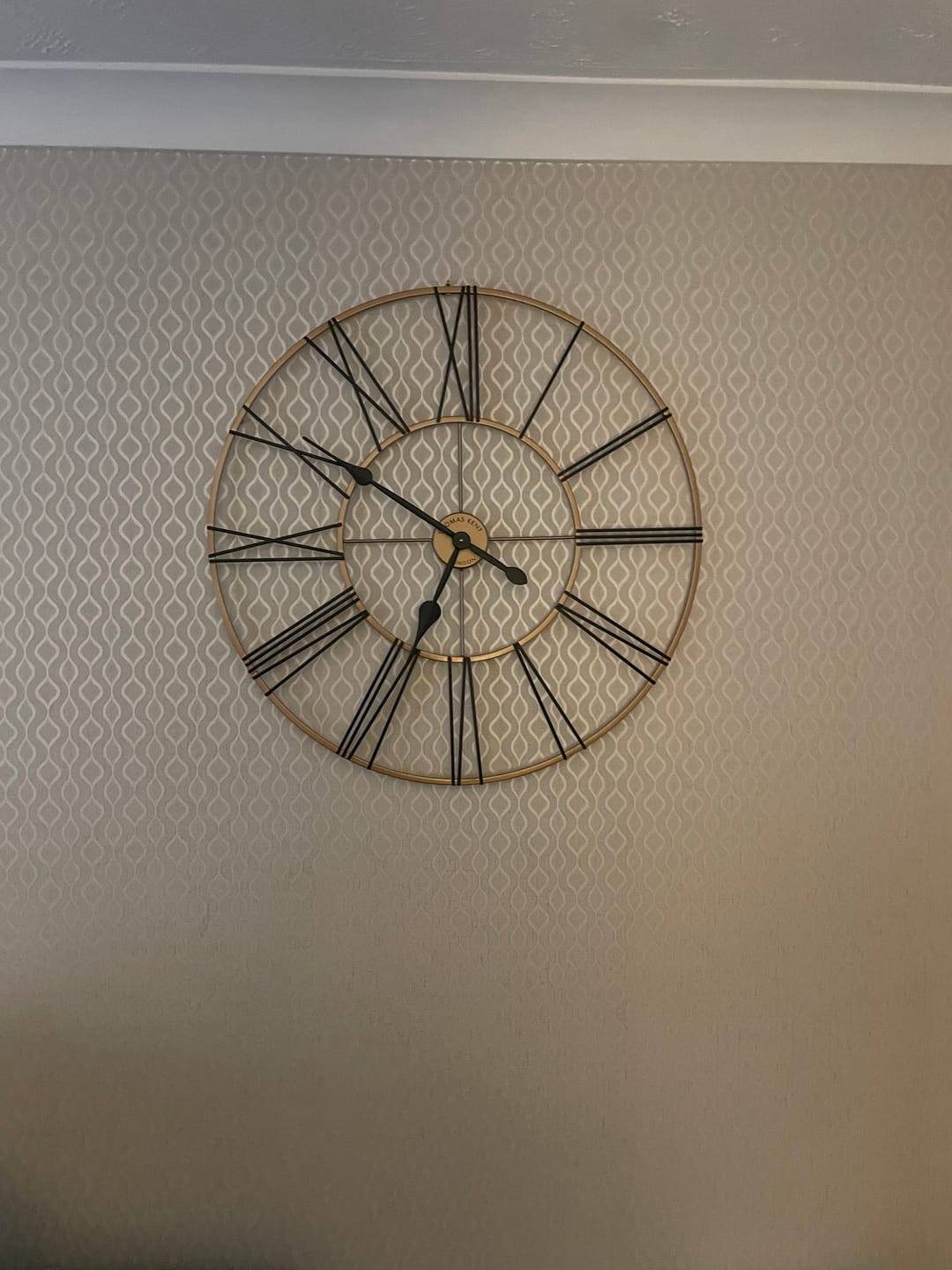 Customer photo review of Thomas Kent London. Summer House Black & Copper Wall Clock Indoor/Outdoor