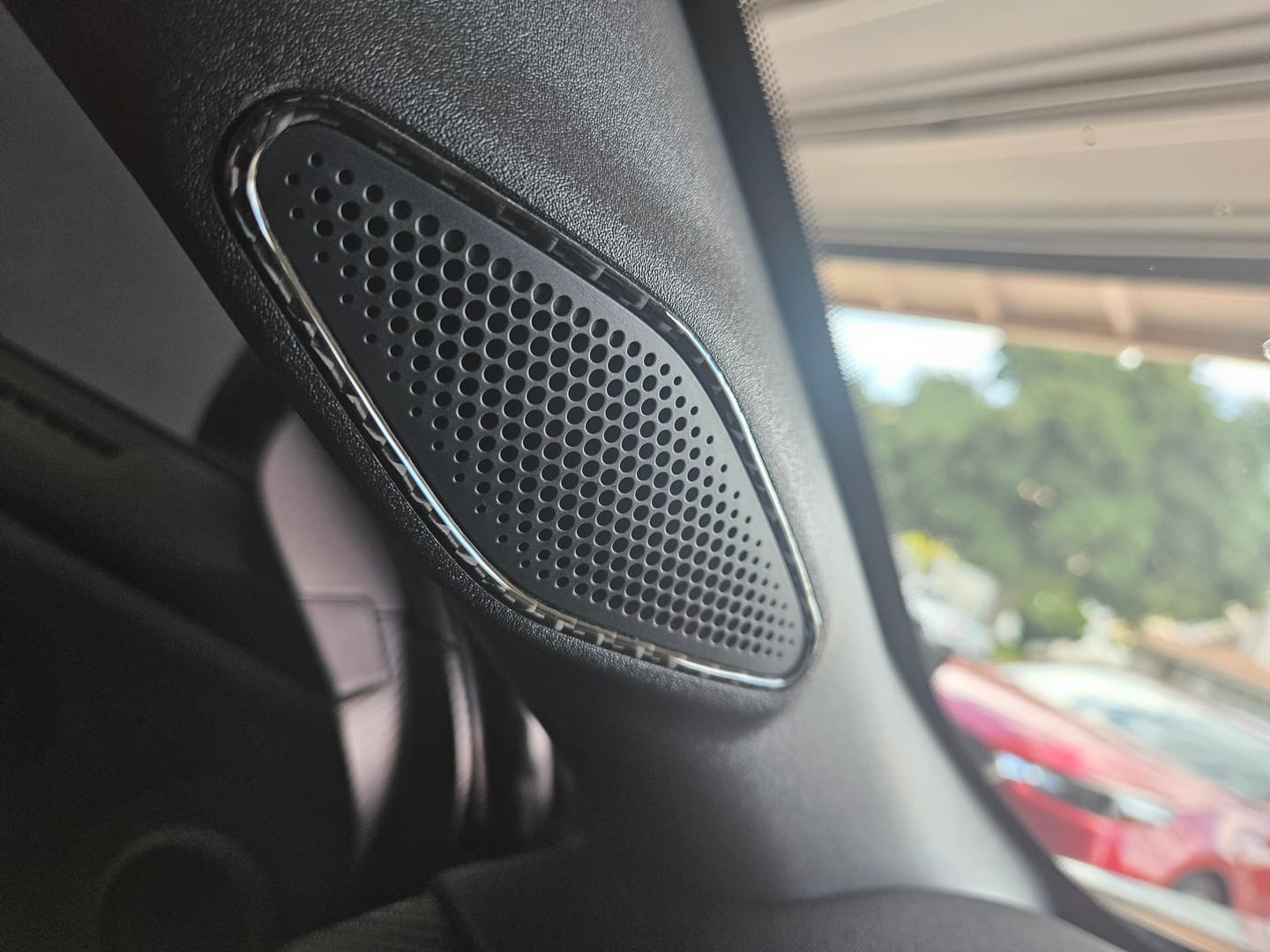 Customer photo review of 2024+ S650 Mustang Real Carbon Fiber A Pillar Speaker Trim Overlay