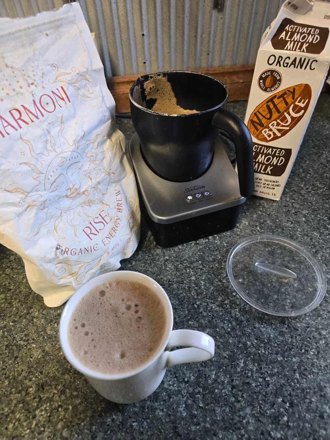 Customer photo review of AWAKEN Mushroom Latte for Clarity & Focus