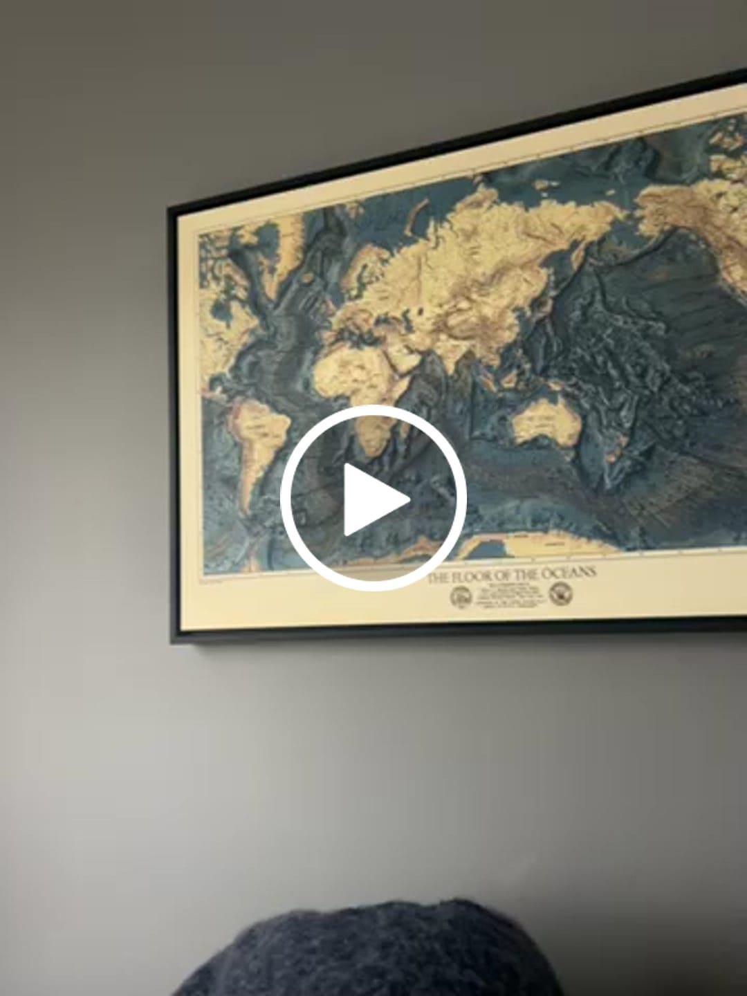 Customer video review of Rare Old Map of the Ocean Floor and Land Relief by the US Navy in 1976 - Europe, Africa, Americas, Antarctica, Australia
