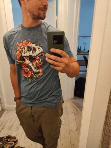 Customer photo review of Floral Fossil Fury T-Shirt