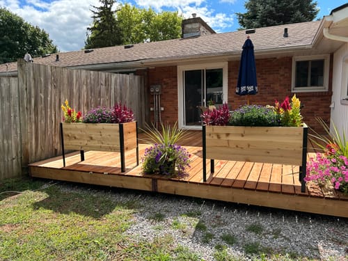 Customer photo review of 18" x 48" Raised Garden Bed - 30" TALL