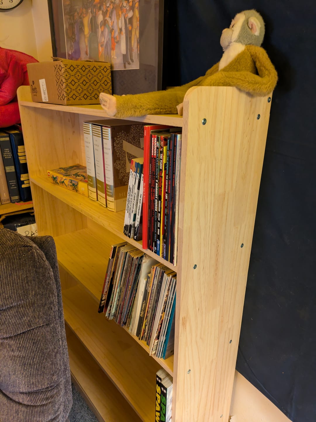 Customer photo review of Nordic Simple Rectangular Wooden Storage Bookcase