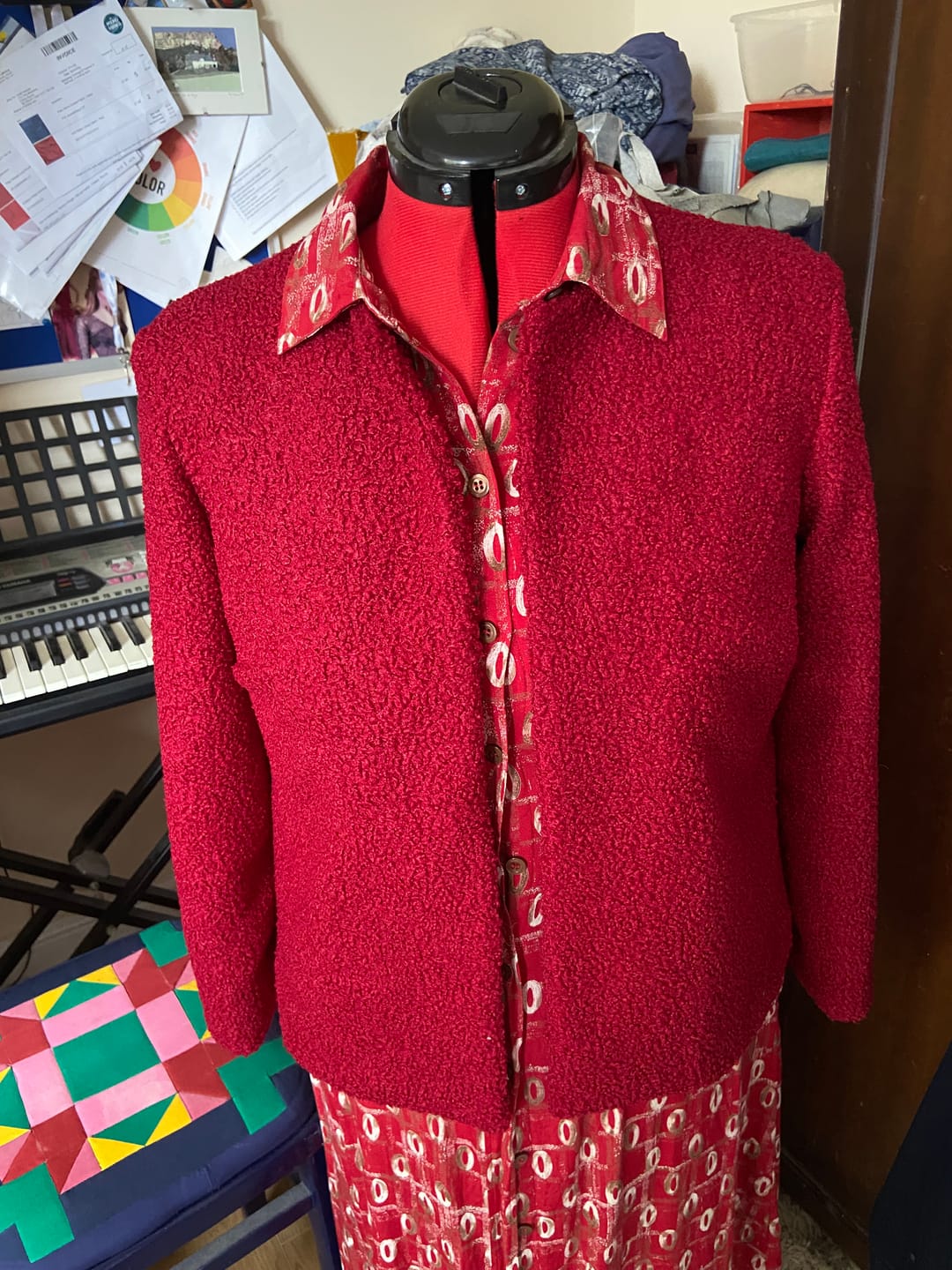 Customer photo review of Plain Sheep Loop Boucle Fabric