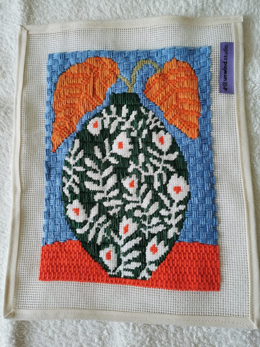 Customer photo review of Dot Pot Needlepoint Kit