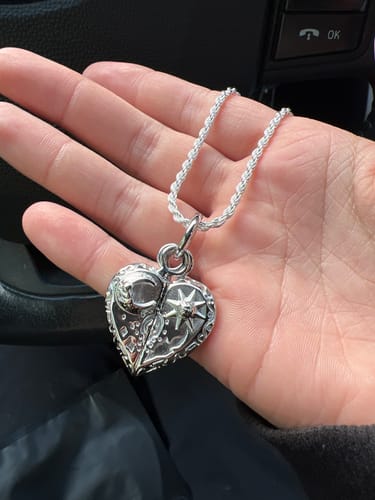 Customer photo review of COSMIC HEART PENDANT