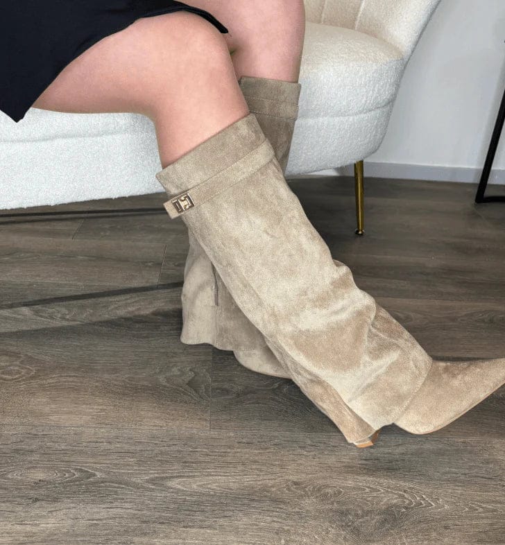 Customer photo review of Rachelle Suede Boots