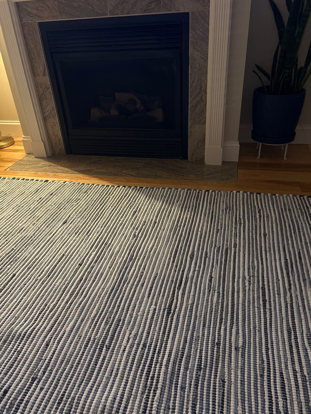 Customer photo review of Denim Rag Ribbed Handwoven Cotton Rug