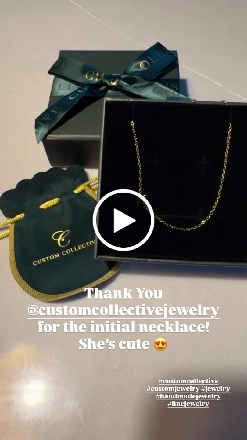 Customer video review of Personalized Sideway Initial Necklace 18K Best Seller
