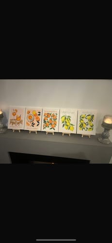Customer photo review of 6 Mini Paintings - Italian Fruit & Drinks Set