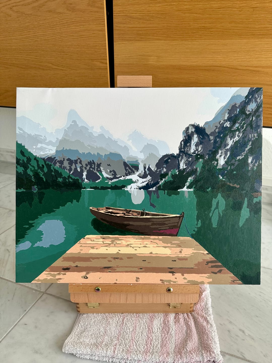Customer photo review of Malen nach Zahlen - Berge und See in den Dolomiten