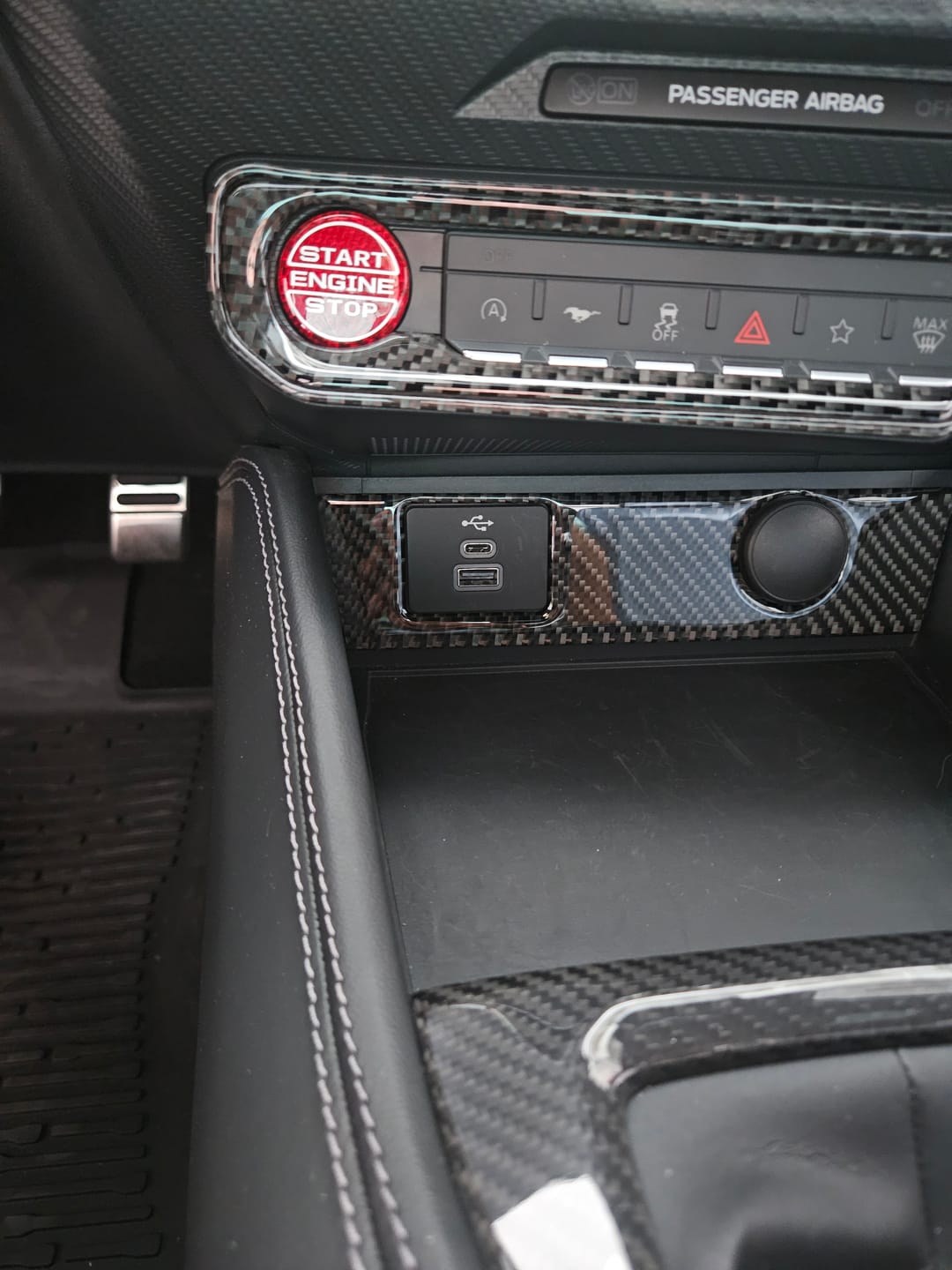 Customer photo review of 2024+ S650 Mustang Start Stop Button Cover