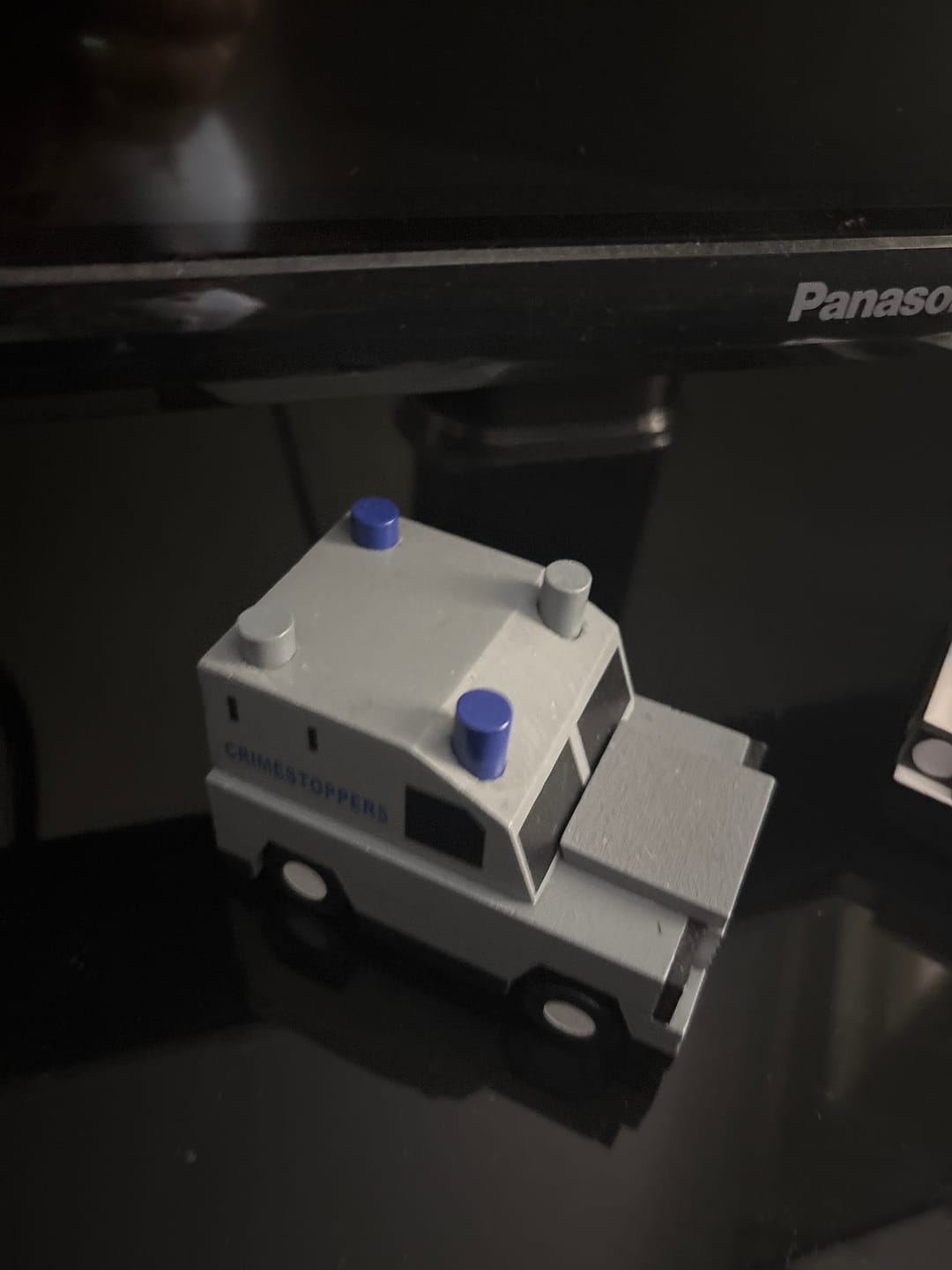 Customer photo review of The Wee Grey Police Van Model | Cowfield Design