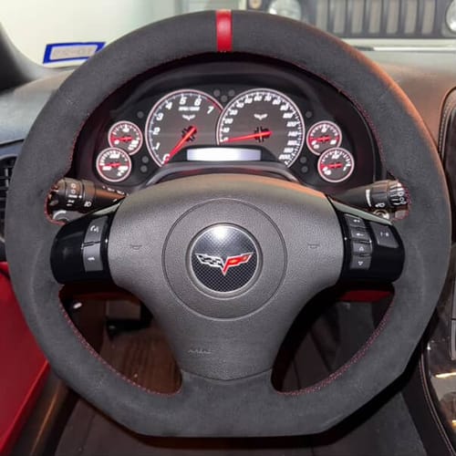 Customer photo review of [Customizable] 2006-2011 C6 Chevy Corvette Carbon Fiber LED Steering Wheel