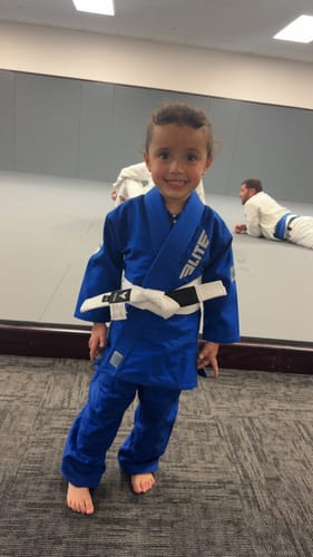 Customer photo review of Core Blue Brazilian Jiu Jitsu Kids BJJ Gi