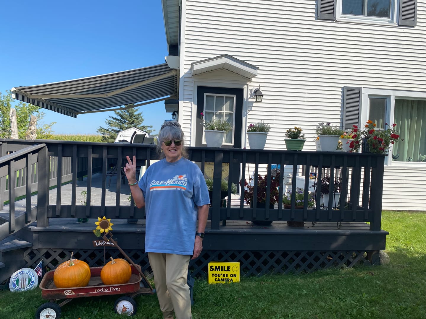 Customer photo review of Gulf of Mexico Retro Stripe Comfort Colors T-Shirt