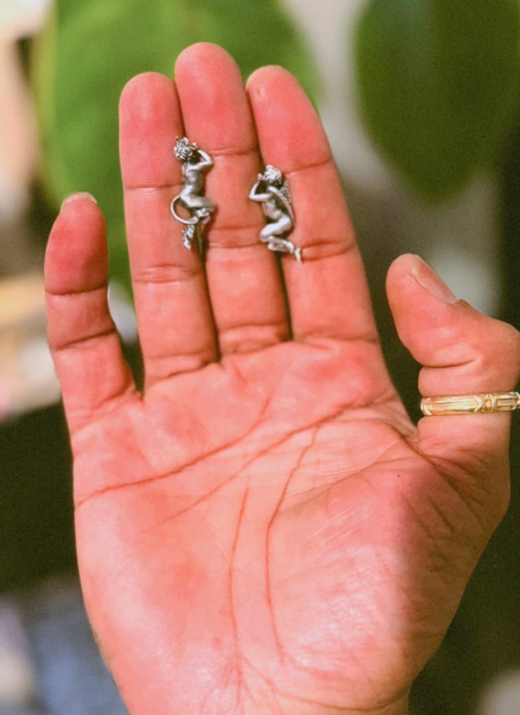 Customer photo review of Angel and Devil Whispering Earrings