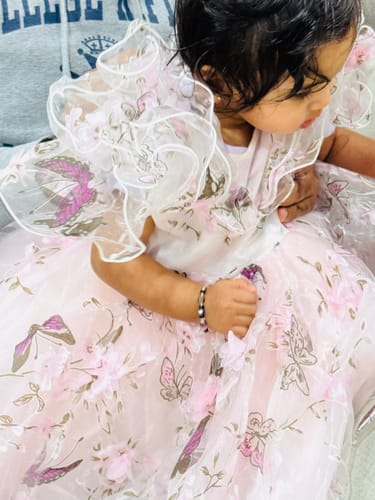 Customer photo review of Baby Girl And Toddler Butterfly Flower Birthday Party Princess Dress
