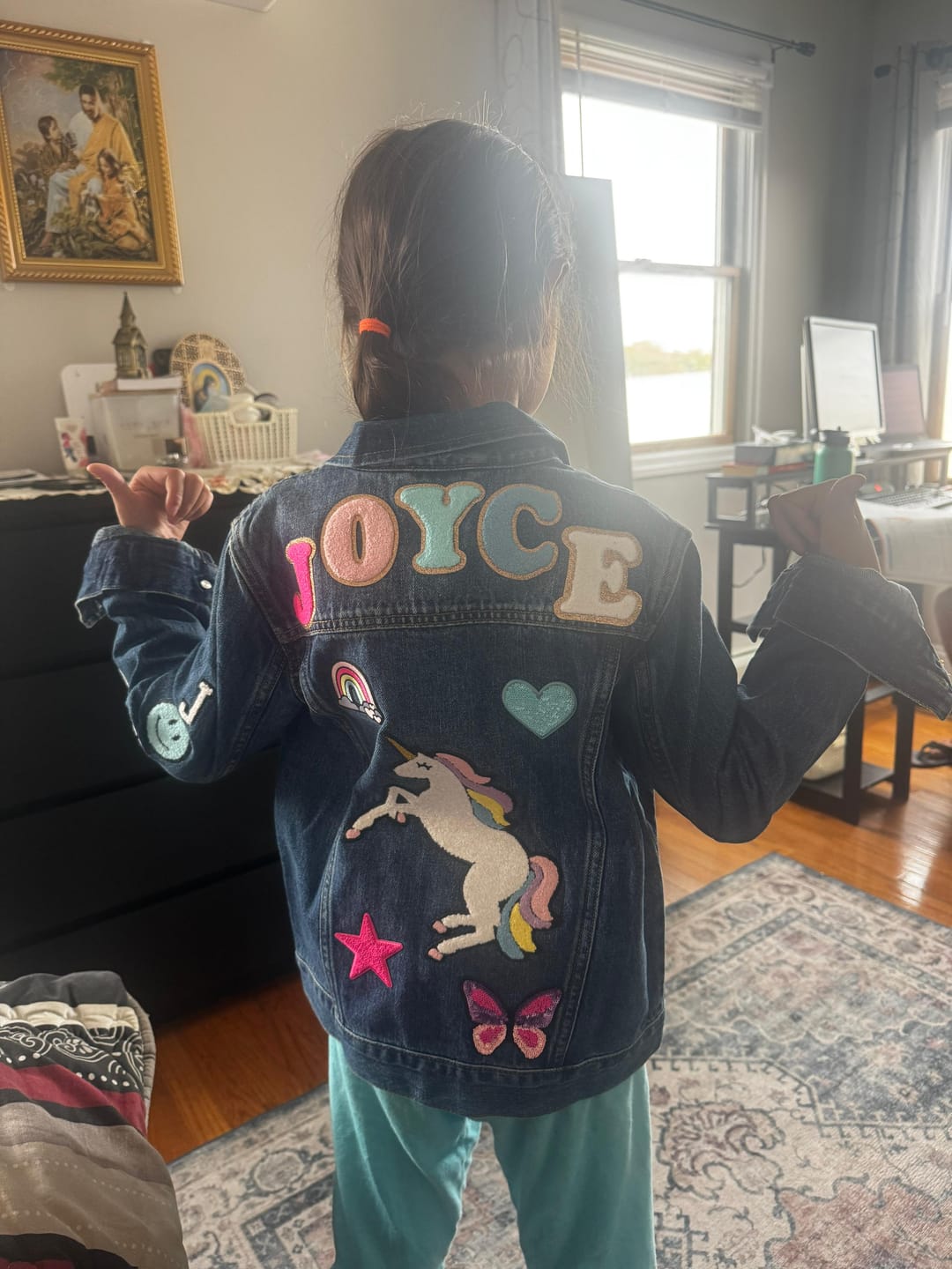 Customer photo review of Design Your Own Patched Denim Jacket
