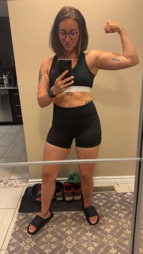 Customer photo review of BOLD Criss-Cross Sports Bra
