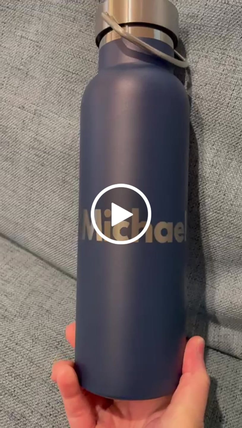 Customer video review of Personalised Insulated Carry Bottle 600ml