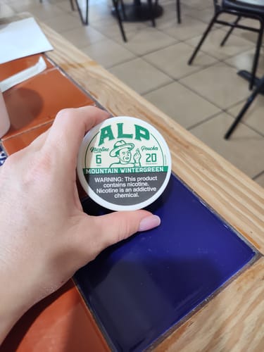 Customer photo review of Mountain Wintergreen Nicotine Pouches