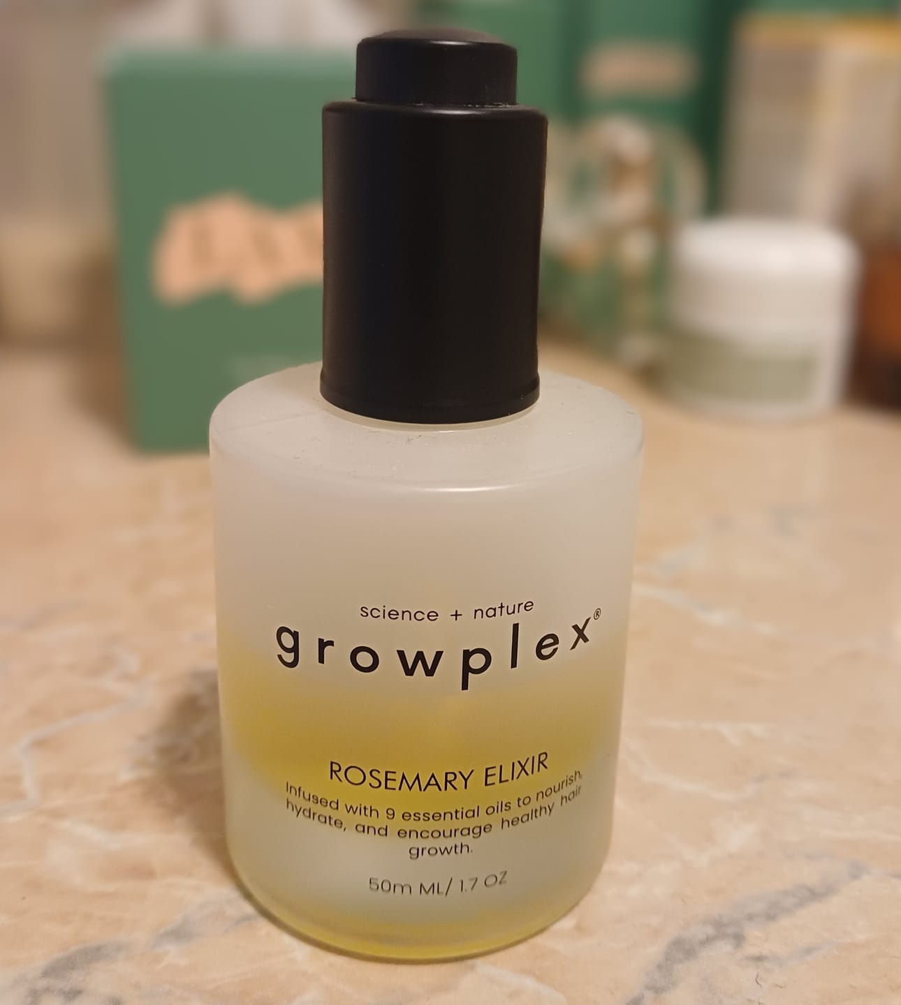 Customer photo review of Rosemary Elixir - 100% Natural Hair Loss Solution