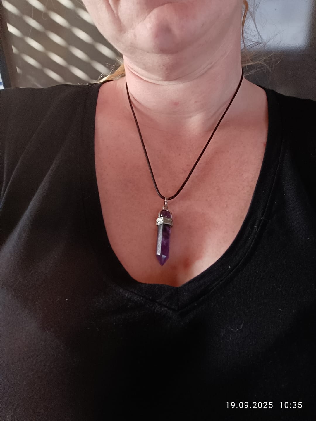 Customer photo review of Amethyst Halskette