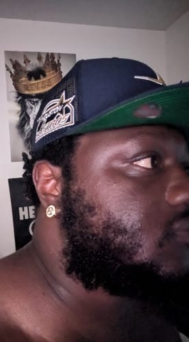 Customer photo review of CZ Solitaire Circle Bling Earrings