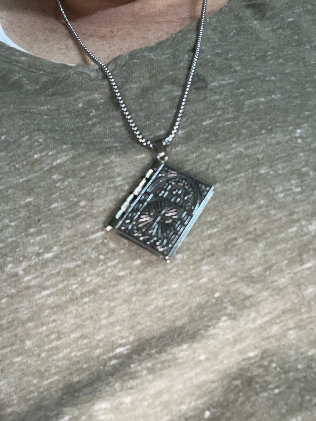 Customer photo review of The Lord's Prayer Necklace (LIMIT ONE PER PERSON)