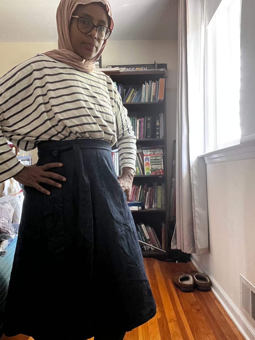 Customer photo review of NEW! Denim Wrap Skirt