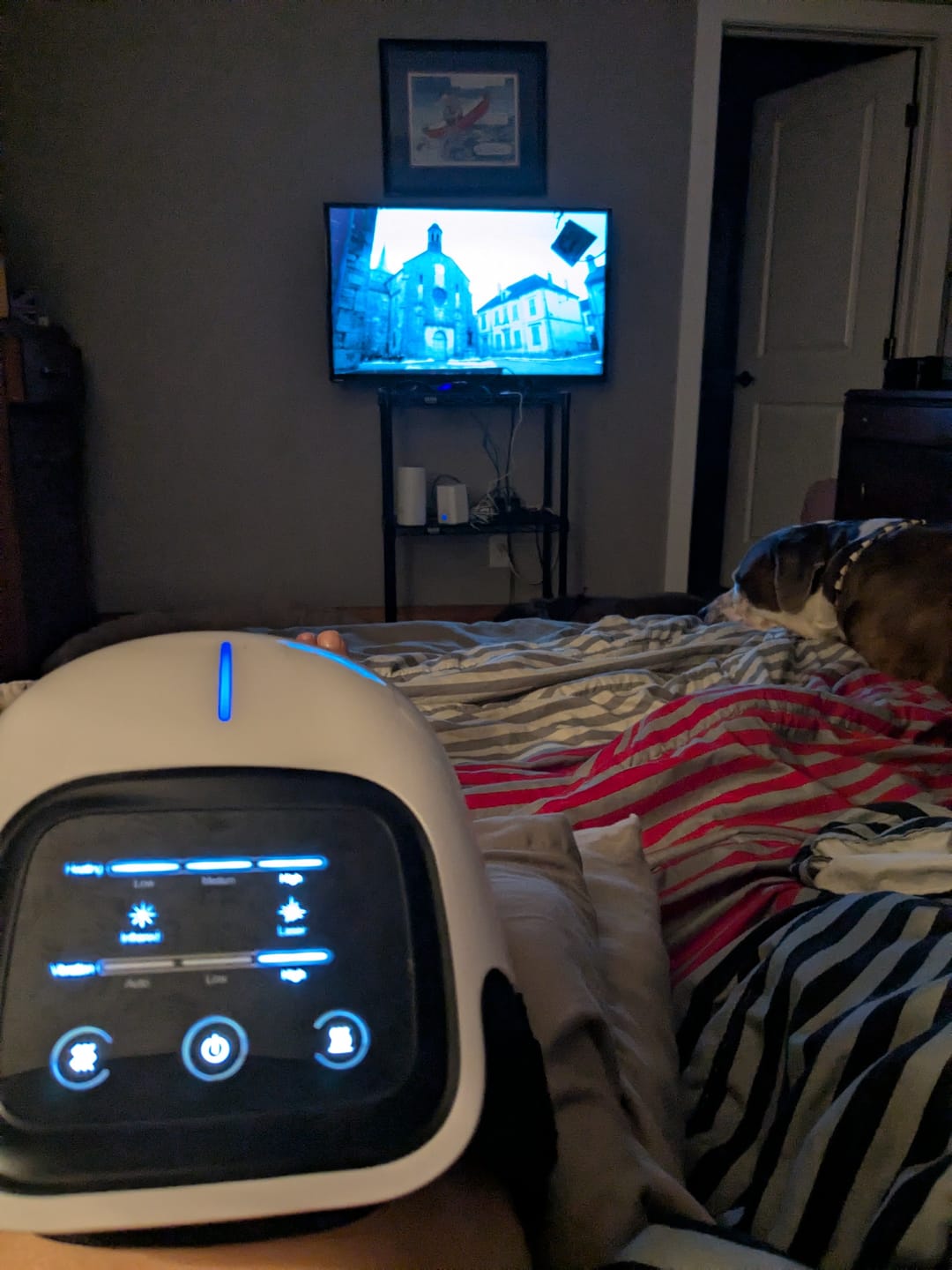Customer photo review of Knee Massager Smart Heat, Red Light Therapy, and Vibration Massage