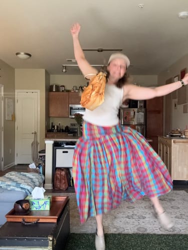 Customer photo review of LEILA SKIRT | CROSSWAY CHEX