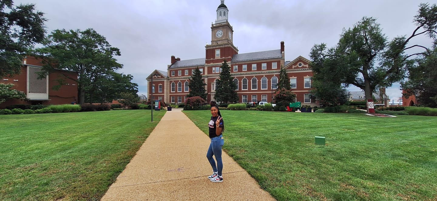 Customer photo review of Howard University - Howard Over Everything Unisex Heavyweight 100% Cotton HBCU Family T-Shirt