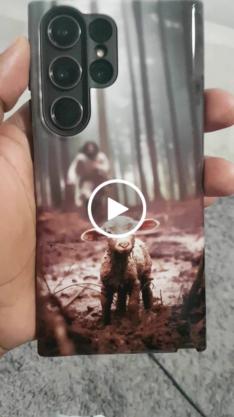 Customer video review of Jesus With The Sheep, Jesus Running After Lamb, Phone Case