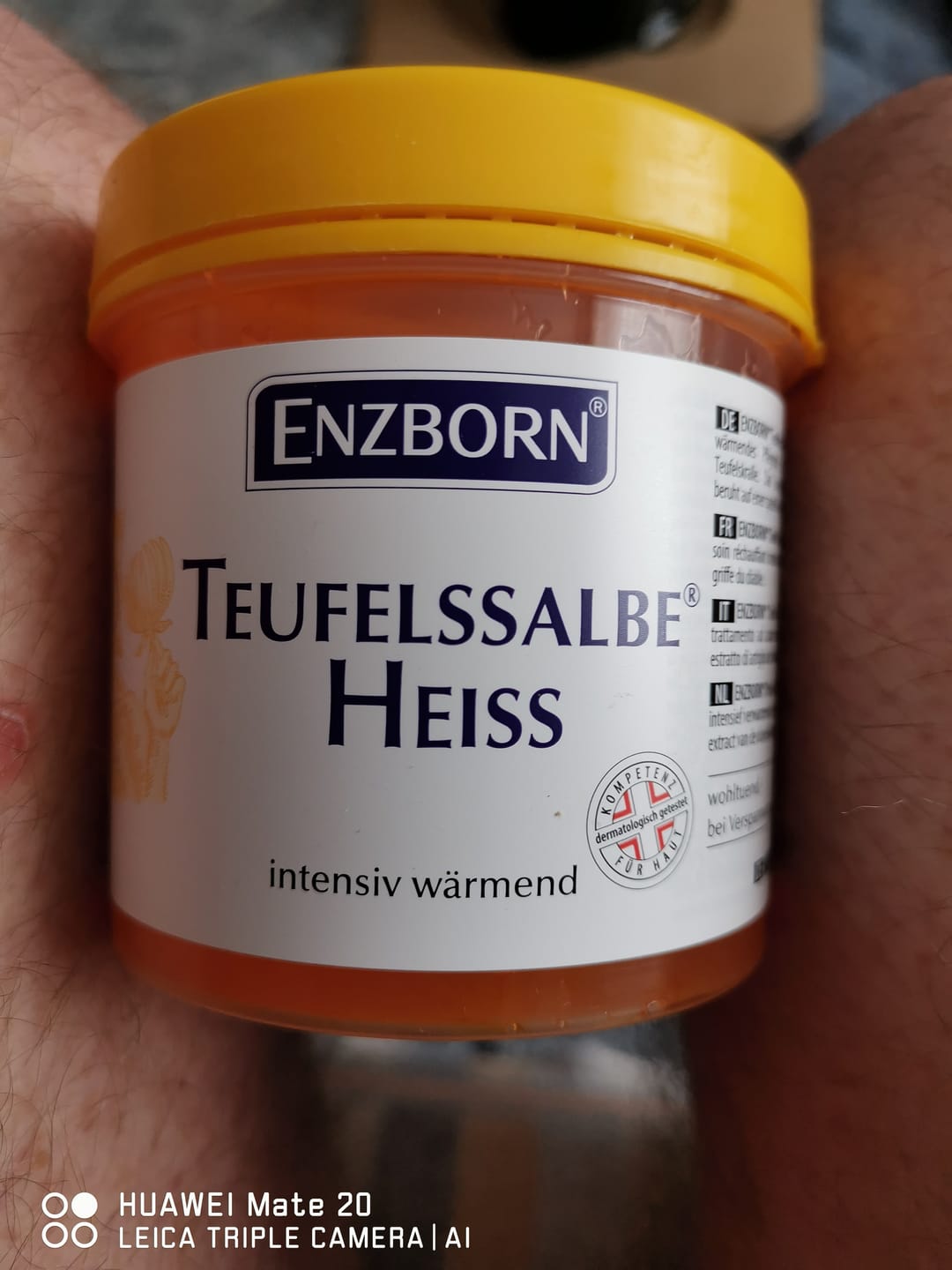 Customer photo review of ENZBORN Teufelssalbe Heiss 200 ml Dose