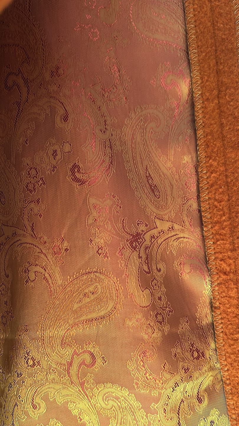 Customer photo review of Paisley Jacquard Lining Fabric