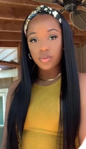 Customer photo review of Headband Wig Human Hair Bone Straight Human Hair Wigs Full Machine Made Peruvian Human Hair Wigs For Black Women Easy to Go 180%