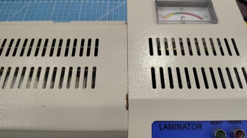 Customer photo review of Enmicadora Laminadora Oficio Doble Carta Industrial Uso Rudo