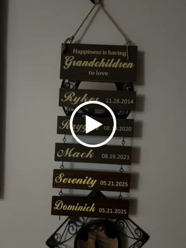 Customer video review of Custom Name Slat (Add On For Existing Sign) | 2024 Version Printed Design