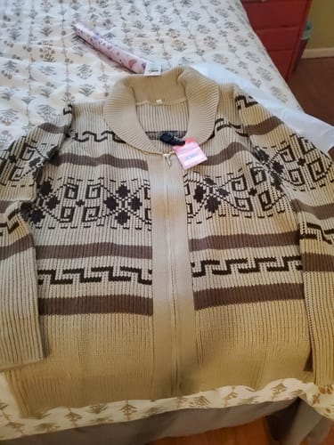 Customer photo review of The Dude's Sweater