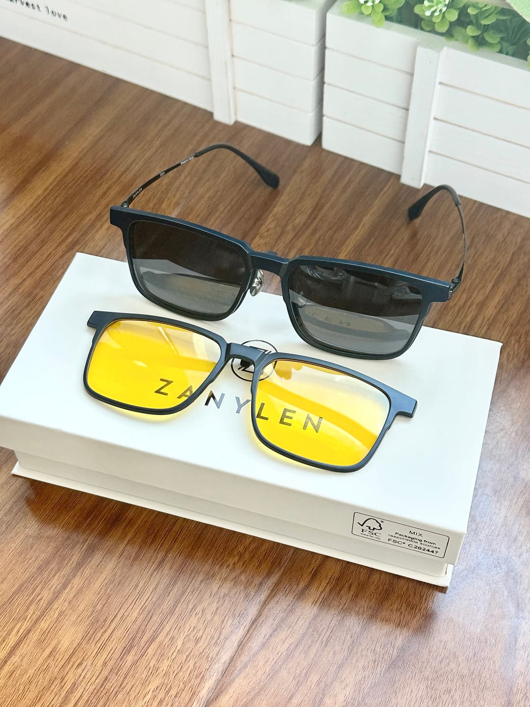 Customer photo review of Elon | Flexible Magnetic Clip-on Eyeglasses Sunglasses | ZanyLen New