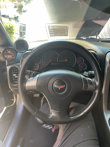 Customer photo review of Genuine Carbon Fiber Steering Wheel With Button Trim For C6 Corvette 2006-2011