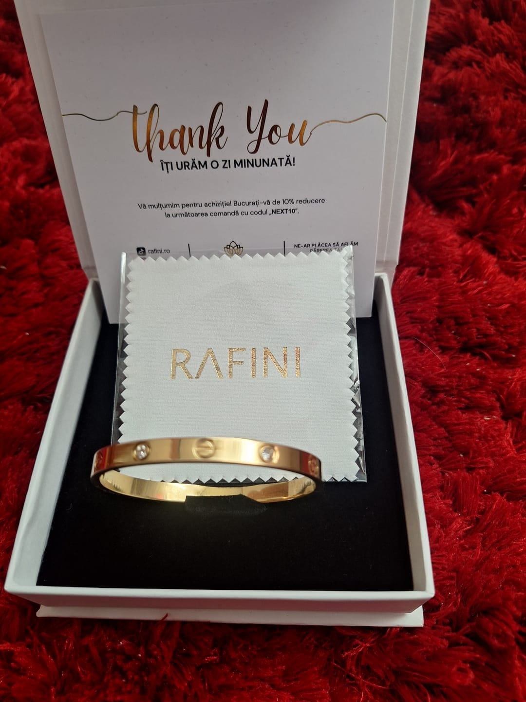 Customer photo review of Bratara Love - Auriu
