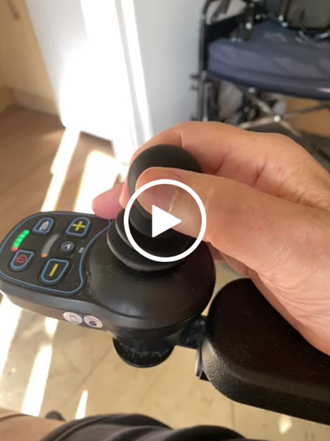 Customer video review of Golfball Joystick Handle for Electric Wheelchairs (Universal)