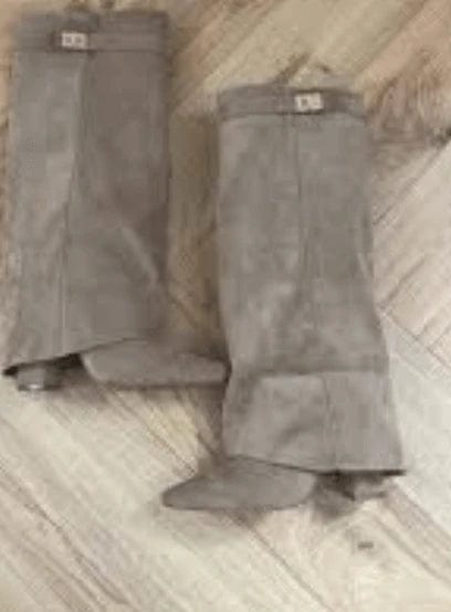 Customer photo review of Rachelle Suede Boots