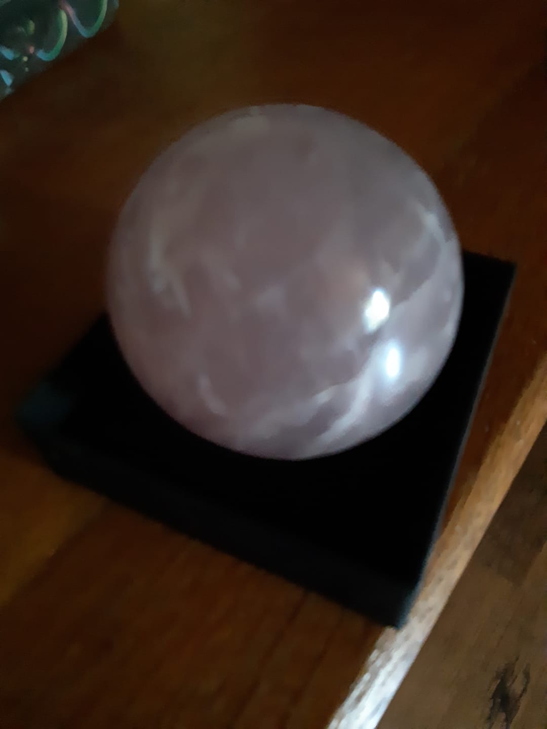 Customer photo review of Quartz Rose Sphere