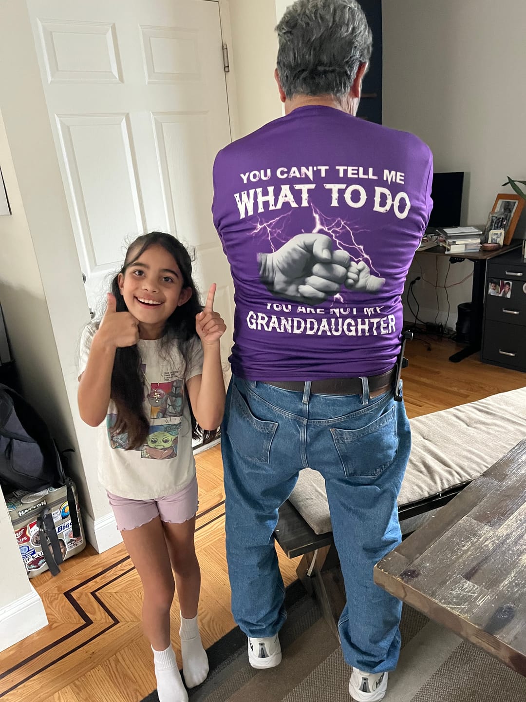Customer photo review of My Granddaughter Premium Fit Mens Tee