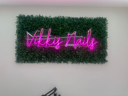 Customer photo review of Custom Neon: Vikkis Nails