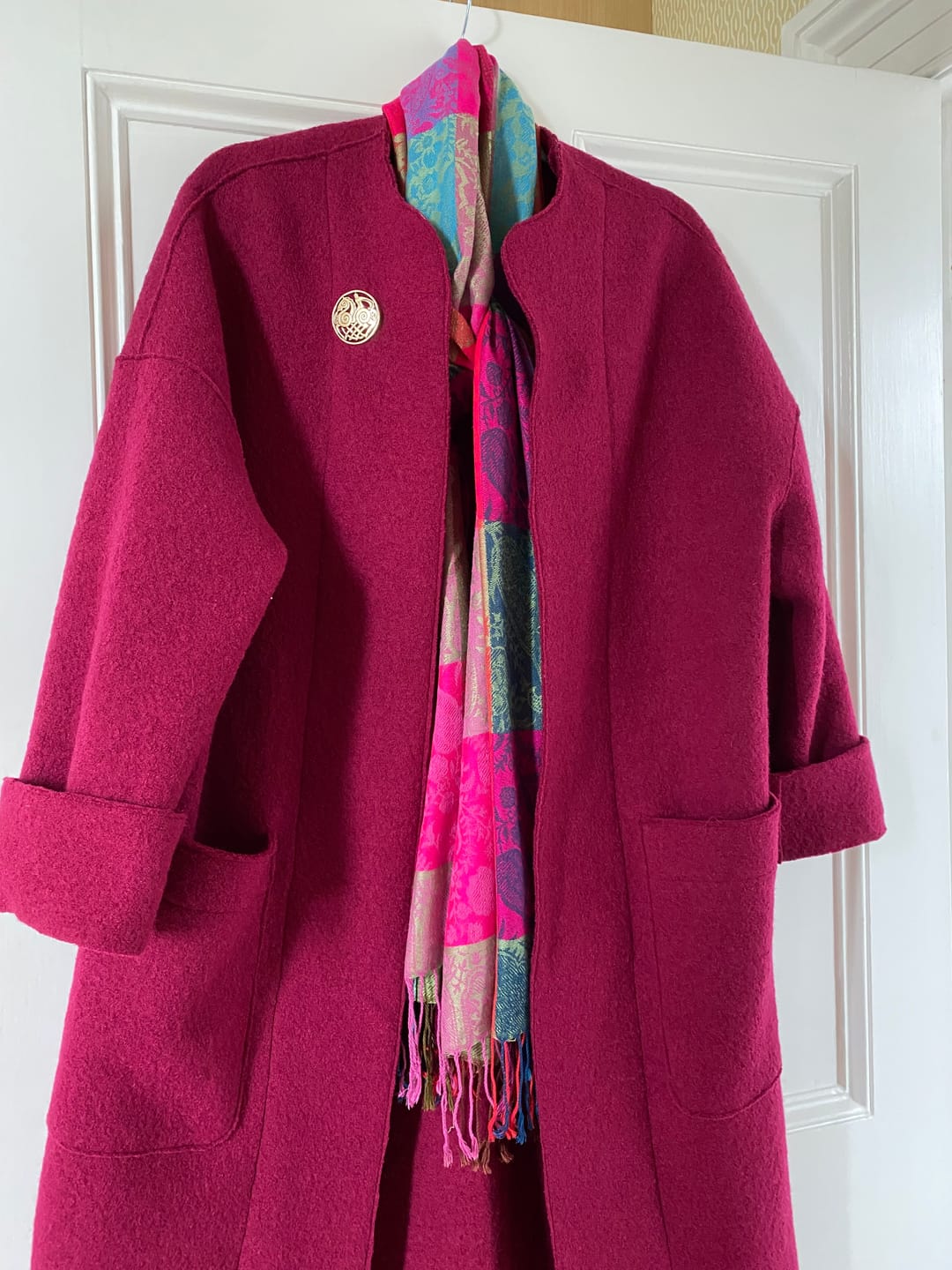 Customer photo review of Plain 100% Boiled Wool Fabric